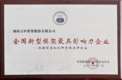 全國新型模架最具影響力企業